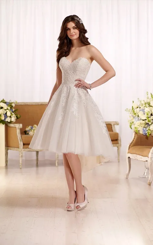 short sweetheart wedding dress