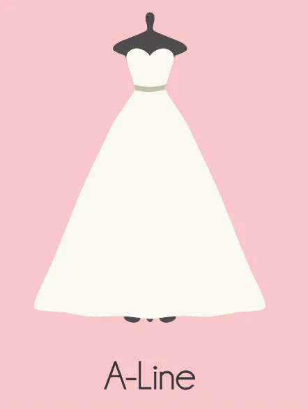 A line wedding dress silhouette